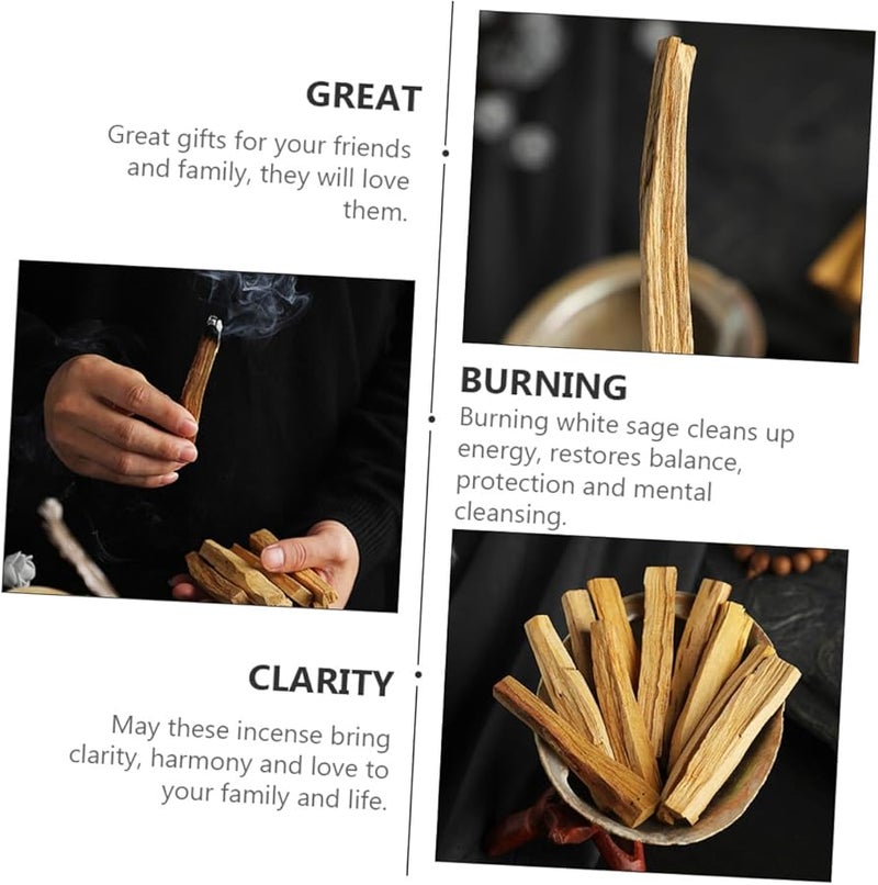 عصي البالو سانتو البخور الطبيعية مجموعة من 2 عصي خشبية للتطهير للتأمل، عطر المنزل وتنقية الطاقة - Image 4